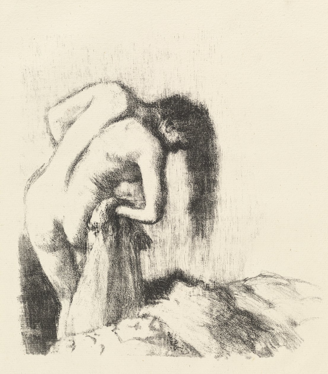Po koupeli Odchod z vany Malý talířek, c. 1891. od Edgar Degas