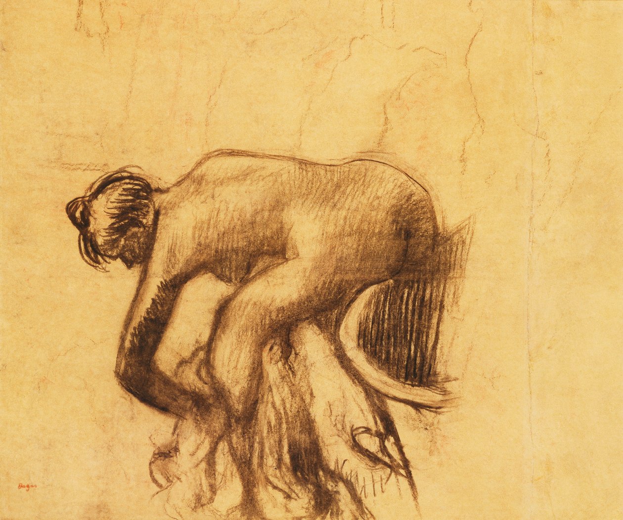 Po koupeli se žena suší, 90. léta 19. století od Edgar Degas