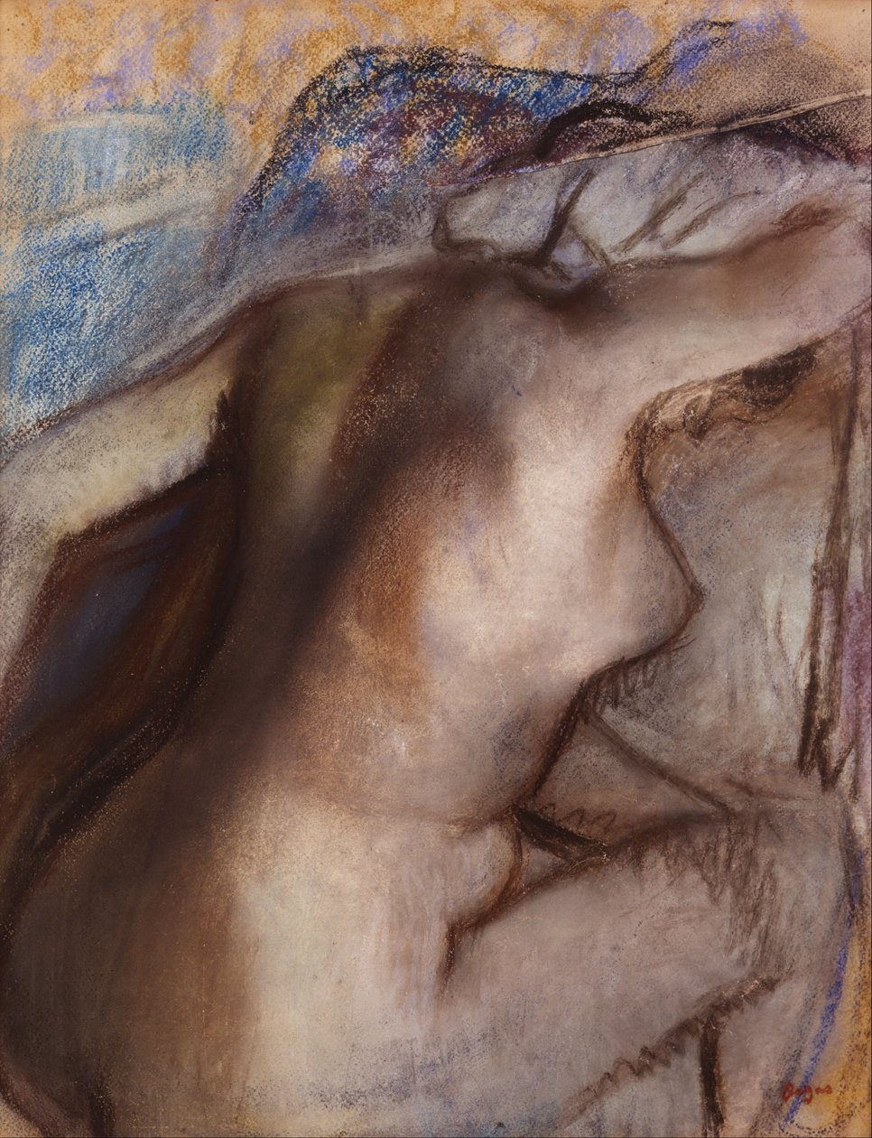 Po koupeli se žena utírá od Edgar Degas