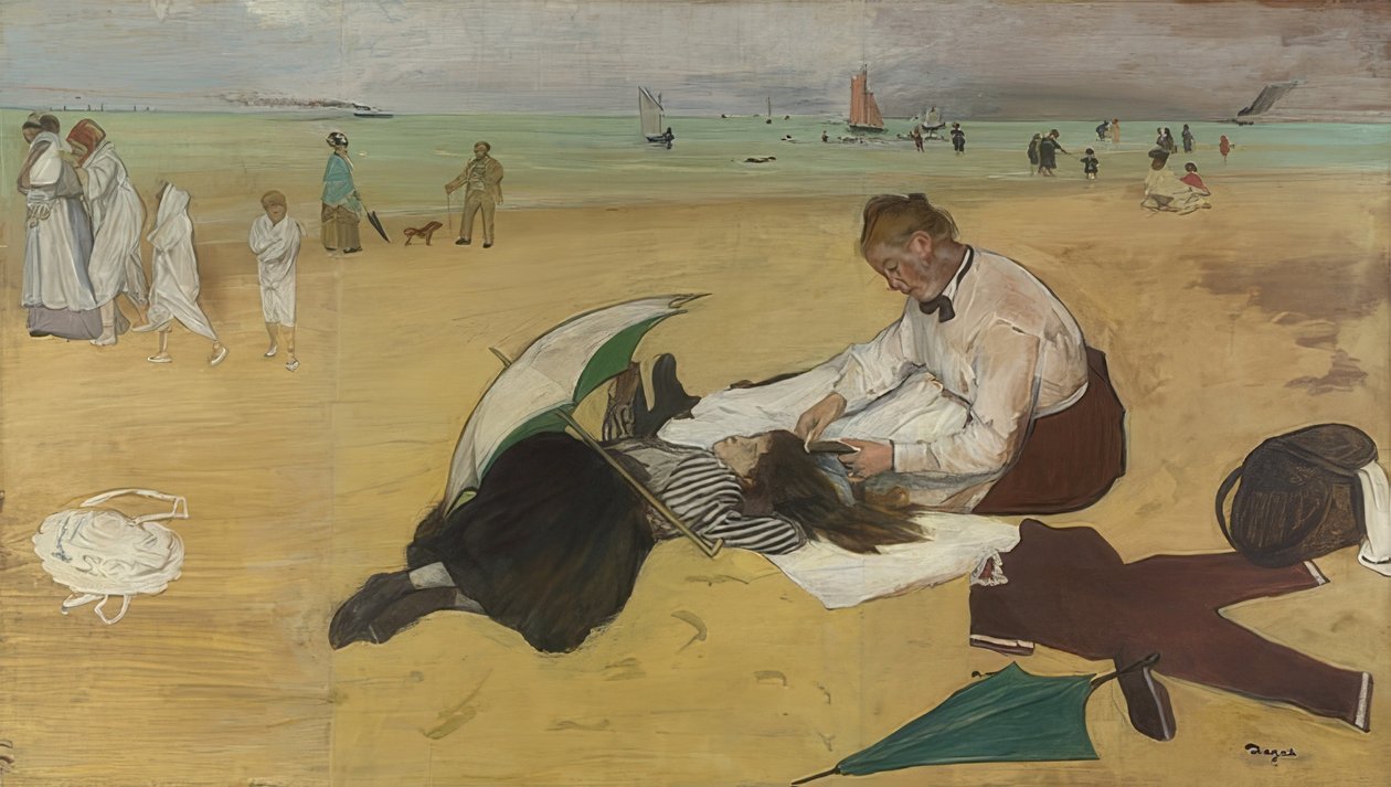 Na pláži. Kolem 1869-70 od Edgar Degas