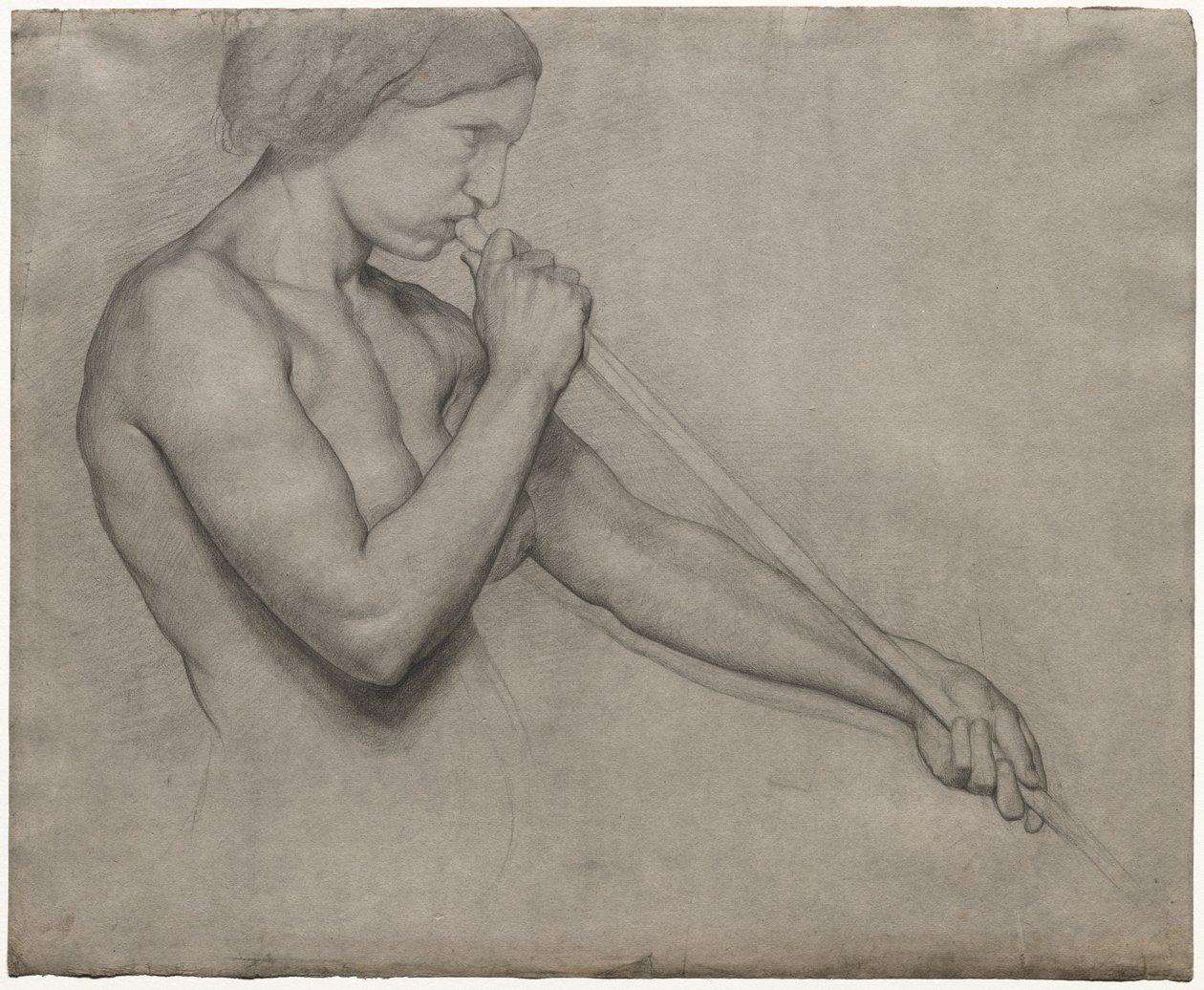 Anděl troubící na trubku od Edgar Degas