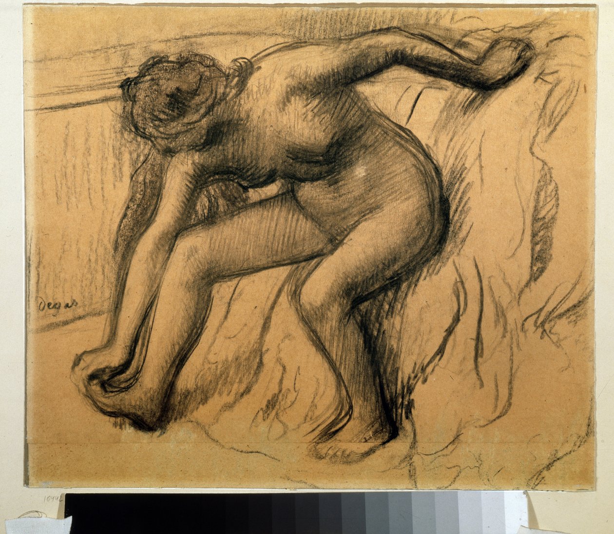 Po koupeli. Kresba Edgara Degase (1834-1917) od Edgar Degas