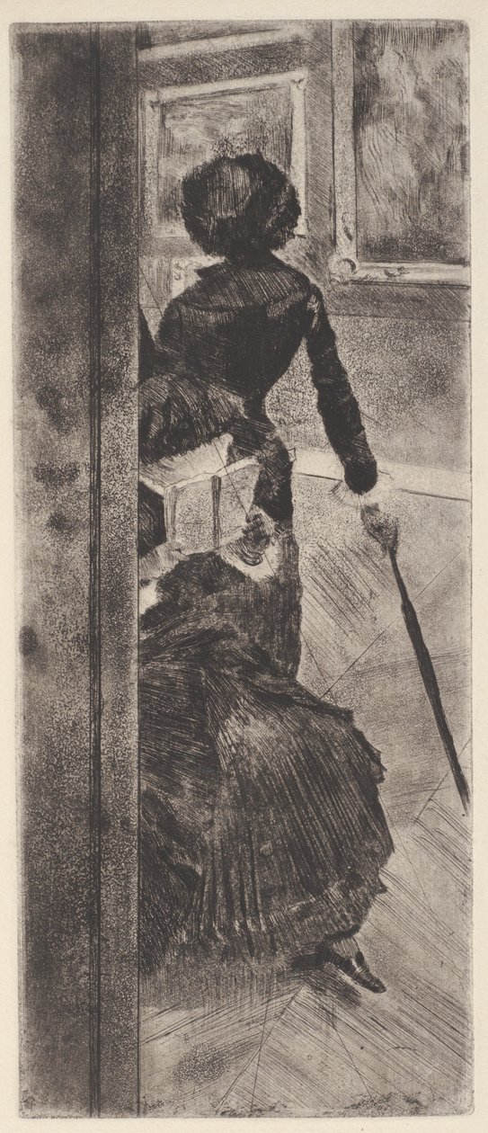 V Louvru: Malba (Mary Cassatt) (lept a akvatinta) od Edgar Degas