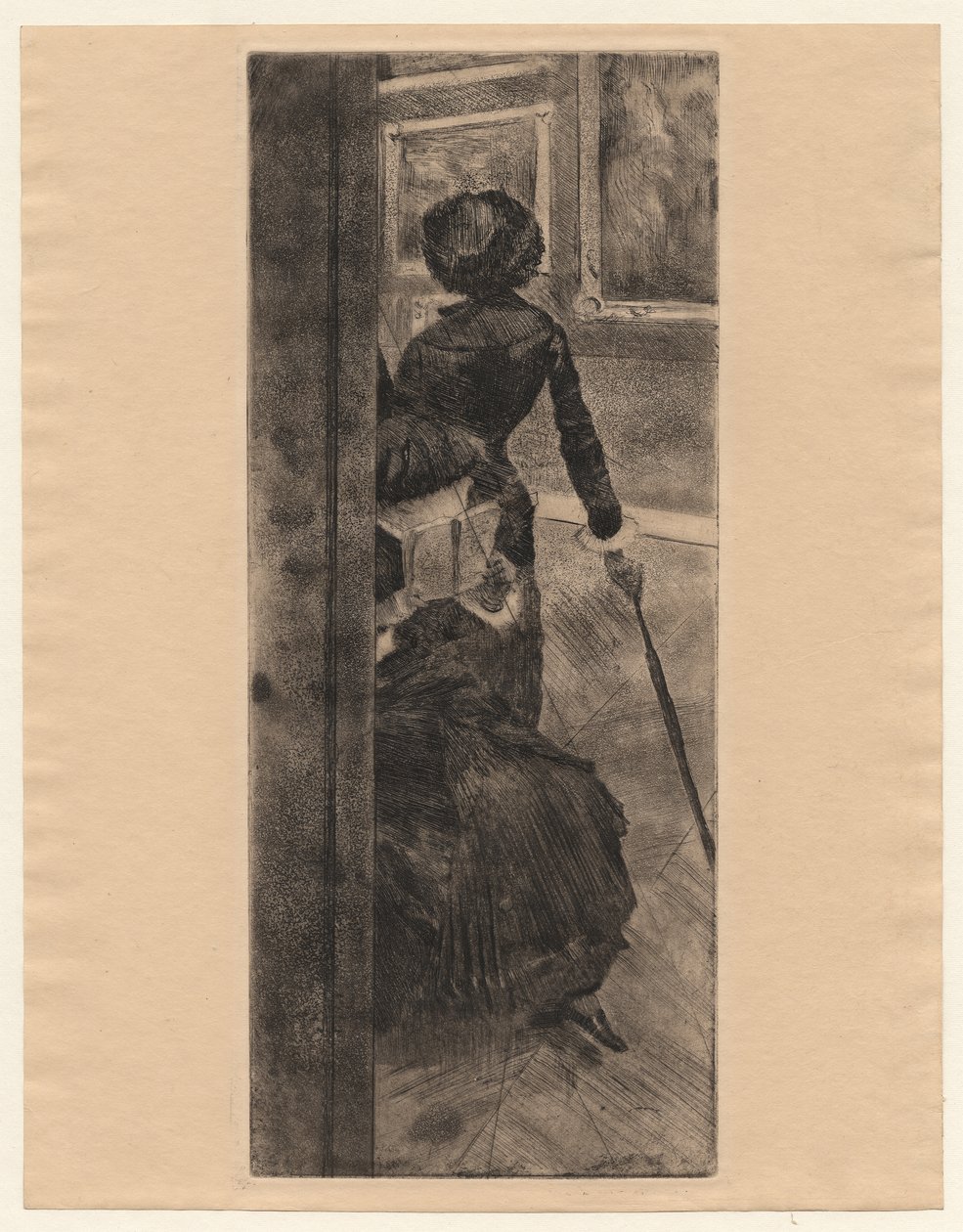 V Louvru, Malířství, Mary Cassattová od Edgar Degas