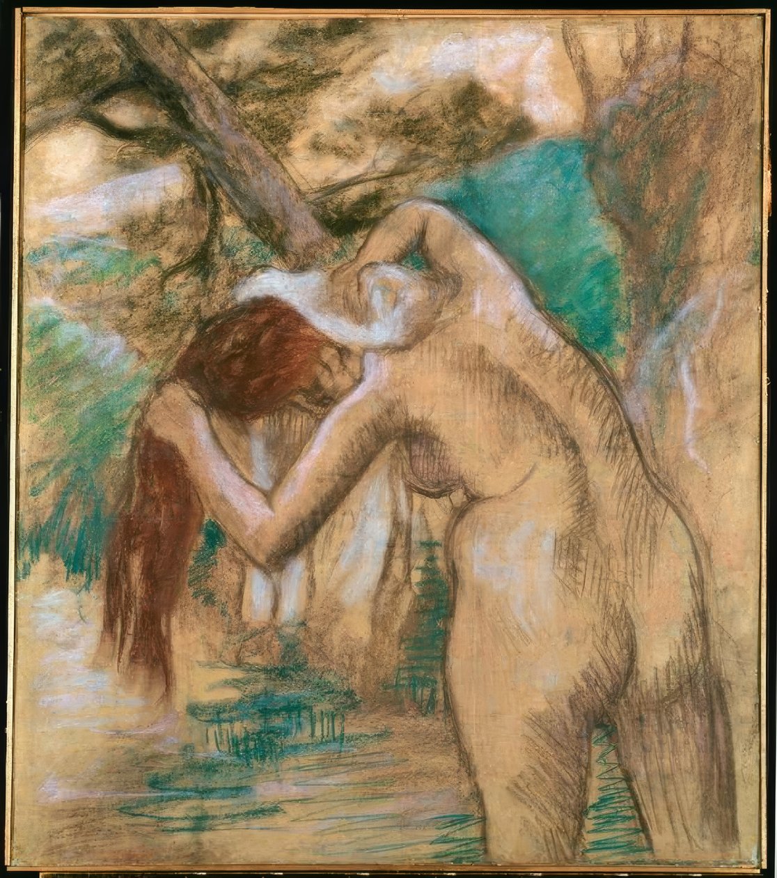 Koupat se u vody od Edgar Degas