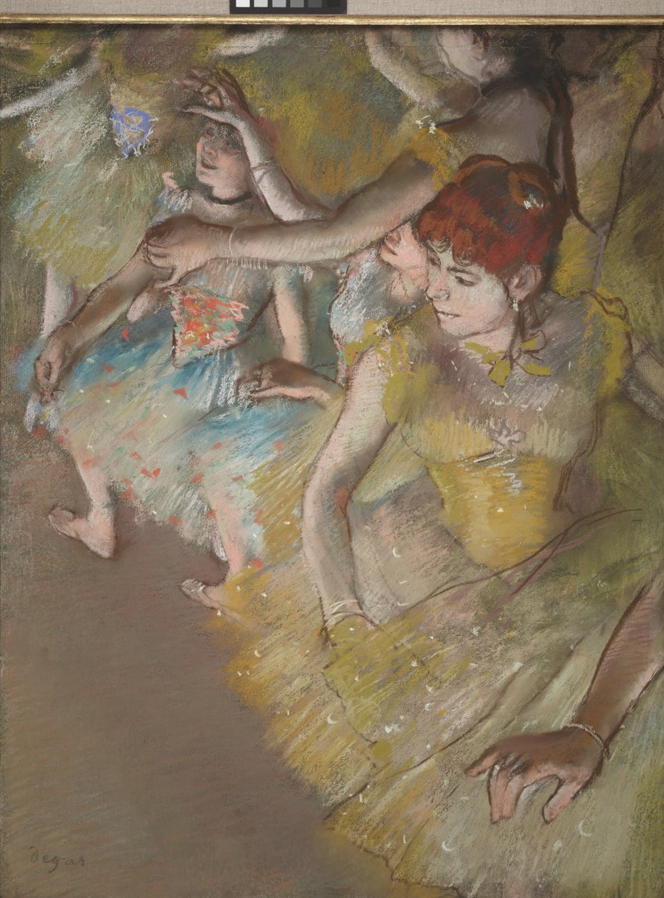 Baletní tanečníci na jevišti od Edgar Degas
