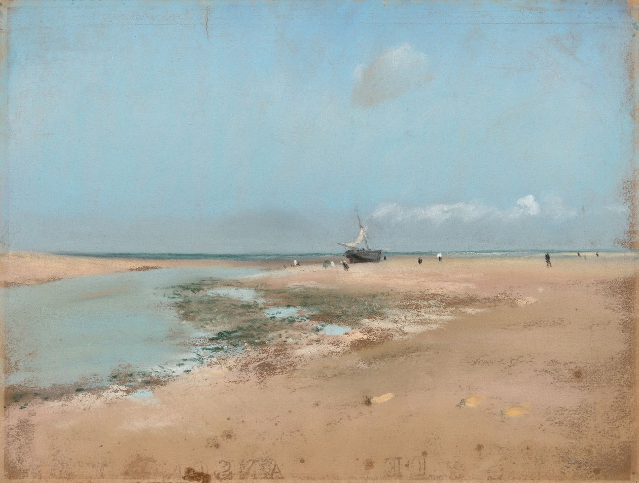 Pláž při odlivu (ústa řeky) od Edgar Degas