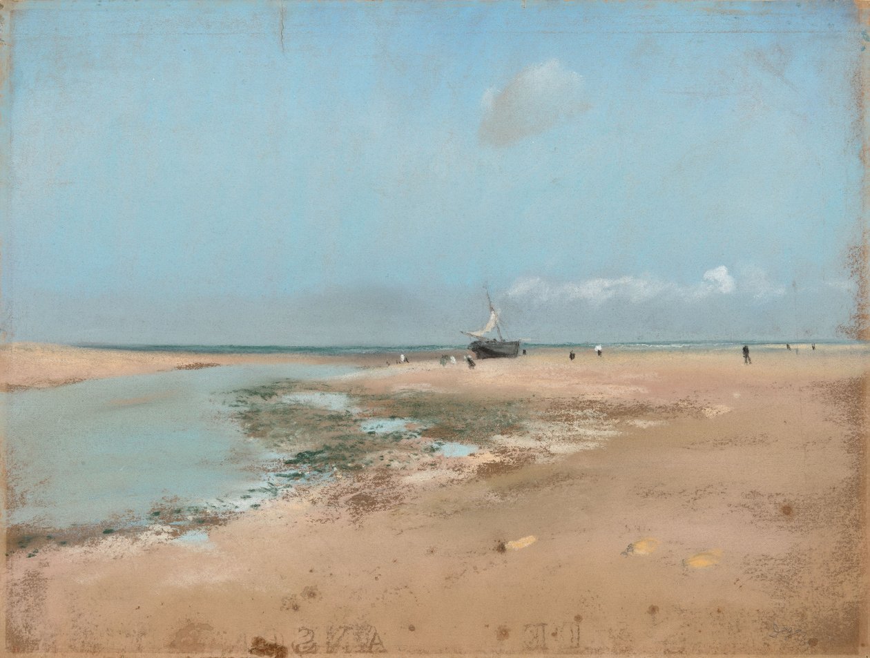 Pláž při odlivu (ústí řeky) od Edgar Degas