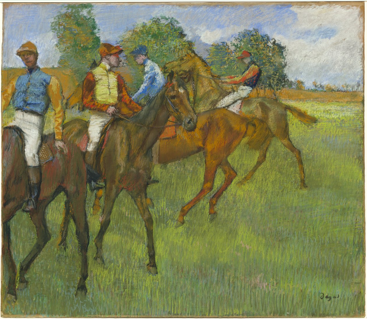 Before the Race, c.1887-89 (pastel na papíře) od Edgar Degas