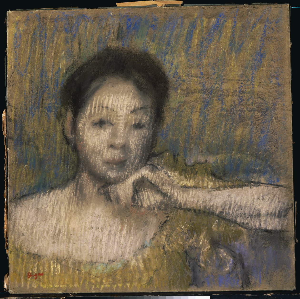 Busta ženy s levou rukou na bradě, kolem roku 1895-98 od Edgar Degas