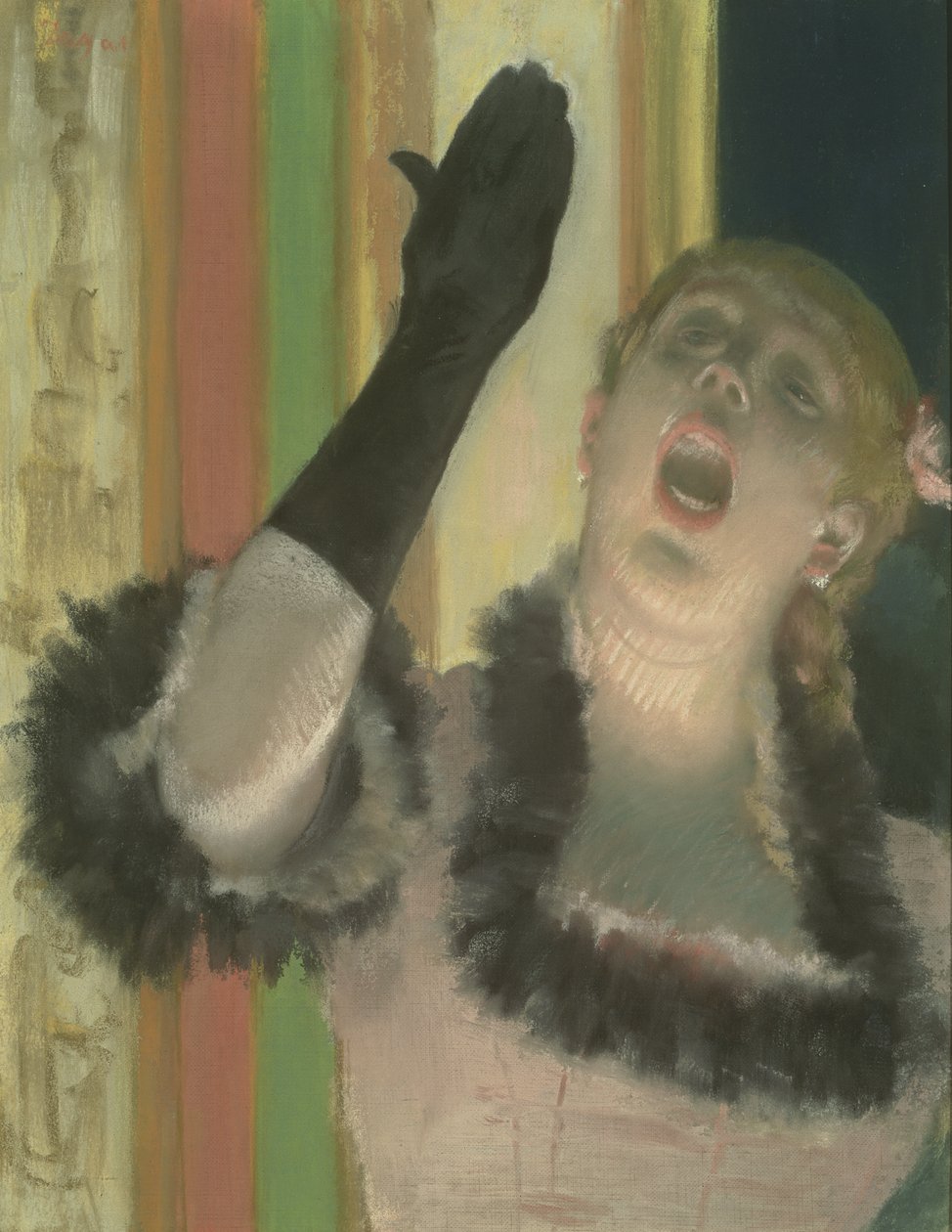 Cafe Singer, kolem roku 1878 (pastel na plátně) od Edgar Degas