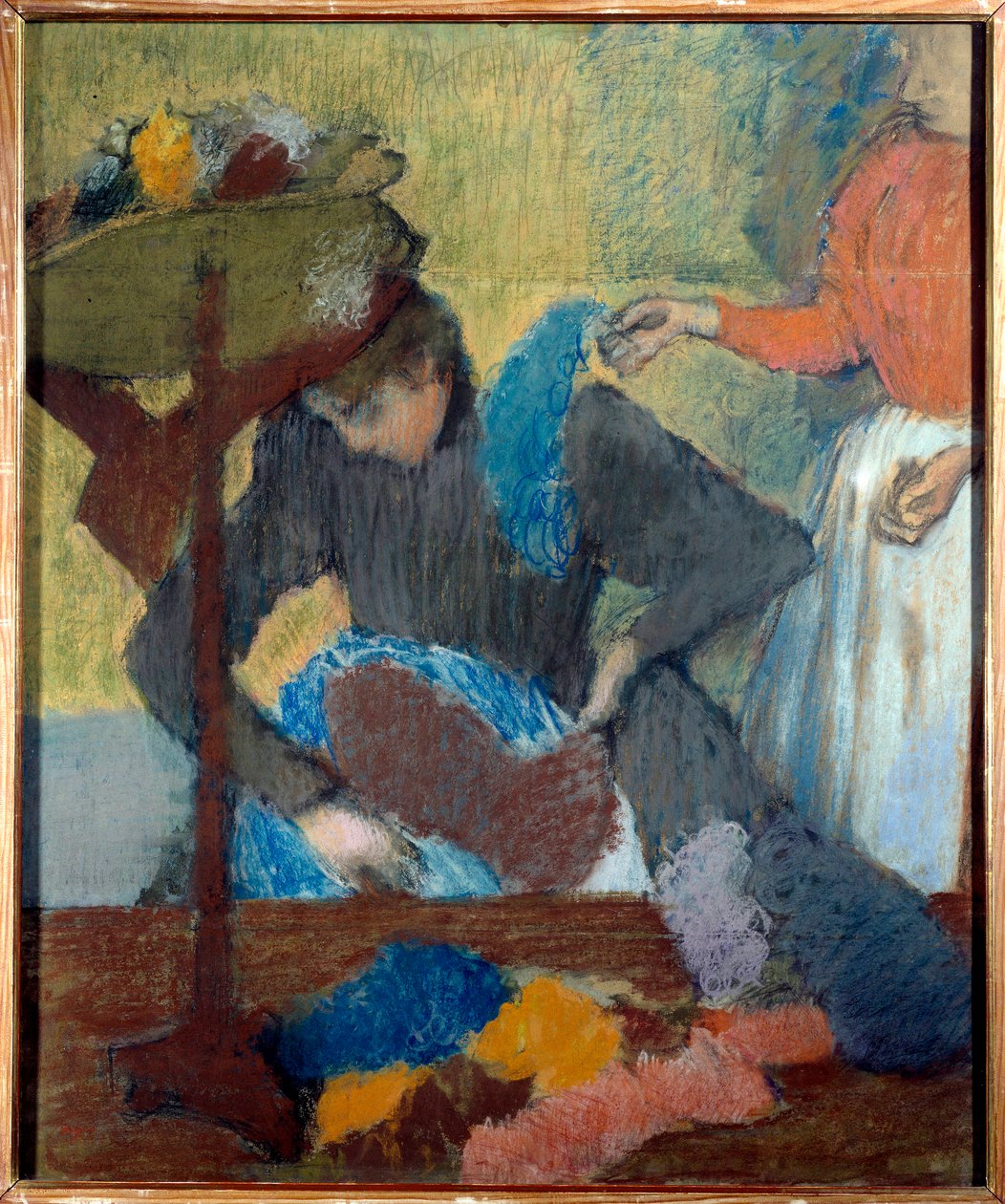 Chez la modist Pastel od Edgara Degase (1834-1917) 1898 Sun. 0,91x0,75 m Paříž, muzeum Orsay od Edgar Degas