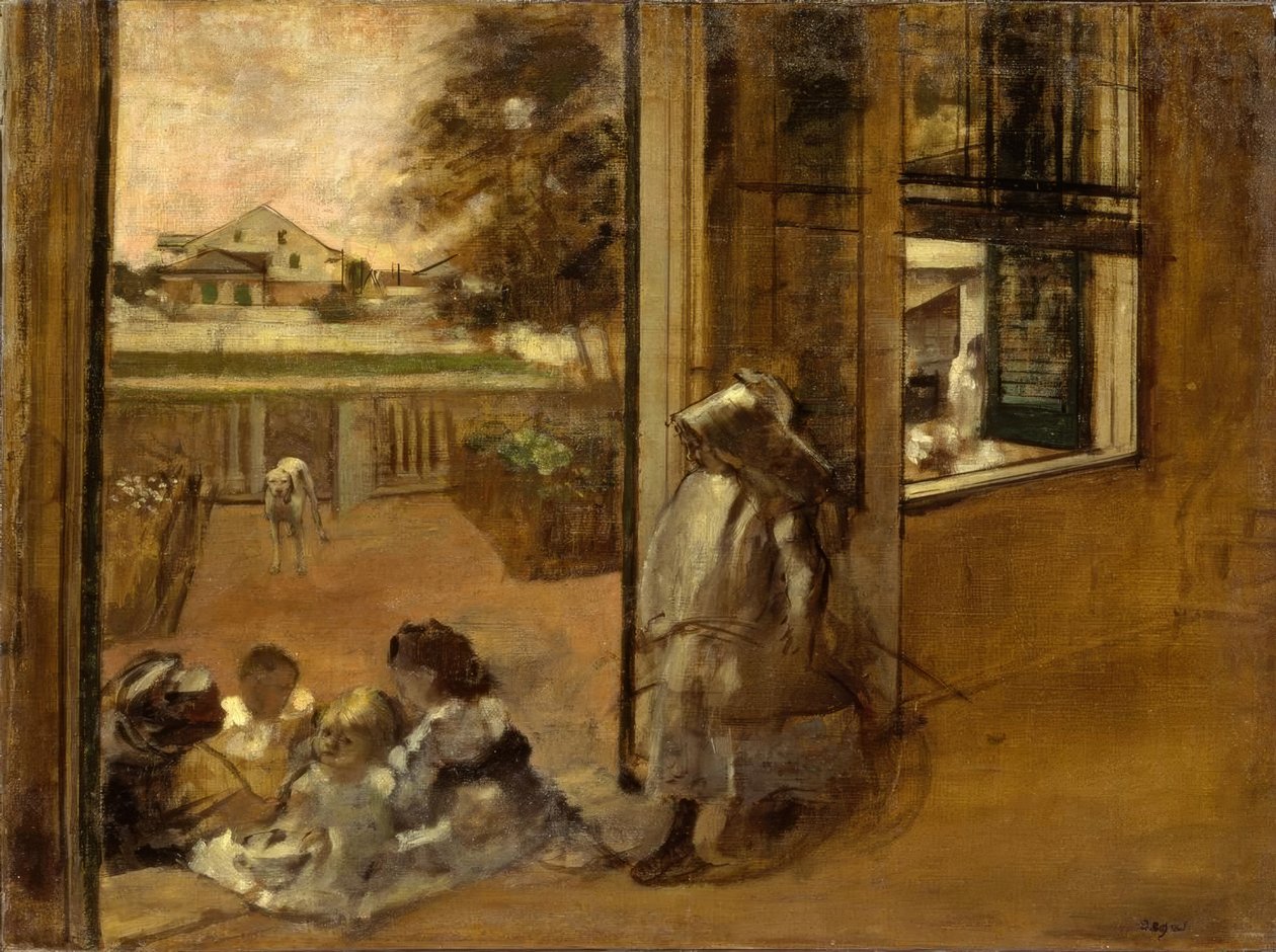 Nádvoří domu (New Orleans) od Edgar Degas
