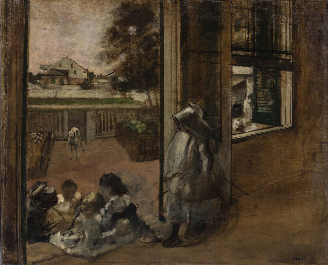 Nádvoří domu v New Orleans, 1872-1873. od Edgar Degas