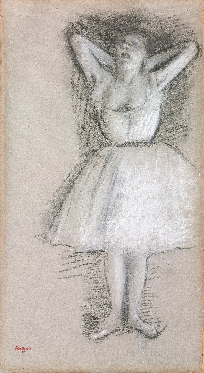 Tanečnice, paže zvednuté za hlavou; Tanečnice se zvednutými pažemi a zvednutými za hlavu, od Edgar Degas