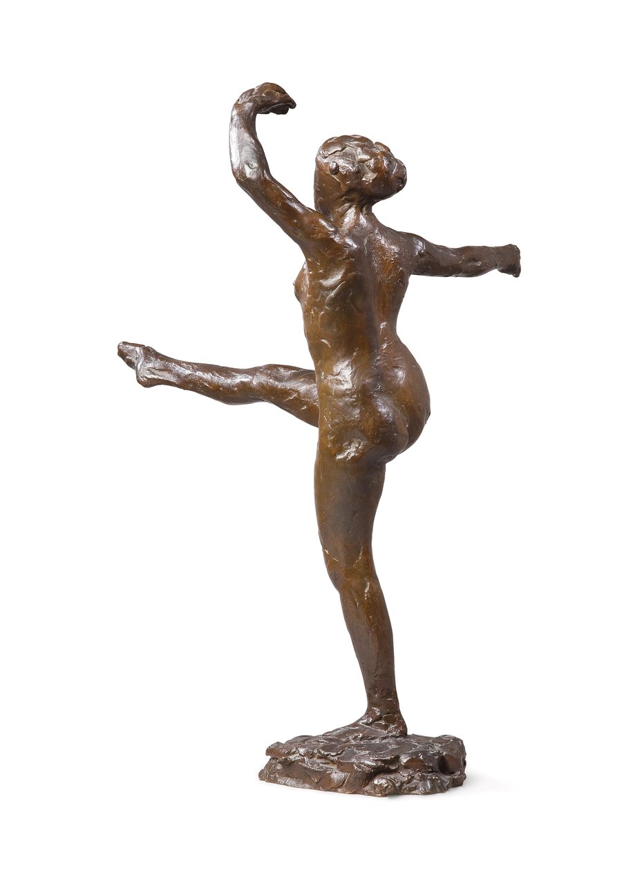 Tanečník, čtvrtá pozice vpředu, na levé noze, třetí studie od Edgar Degas