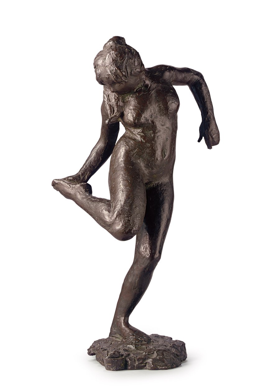 Tanečnice při pohledu na chodidlo její pravé nohy; Tanečnice při pohledu na chodidlo pravé nohy, kolem roku 1895 od Edgar Degas