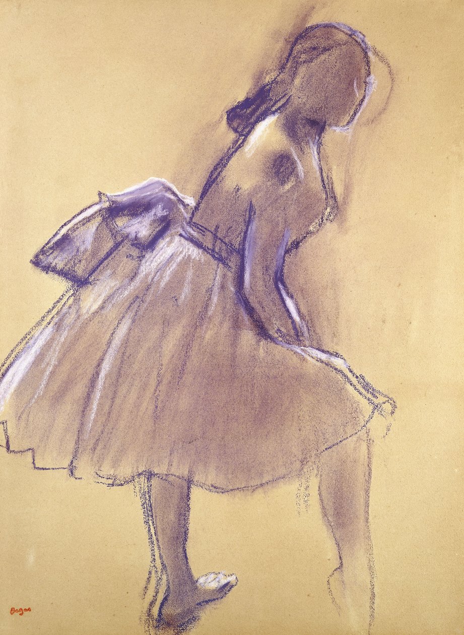 Tanečník stojící, v profilu; Stálý tanečník, v profilu, kolem 1880 od Edgar Degas