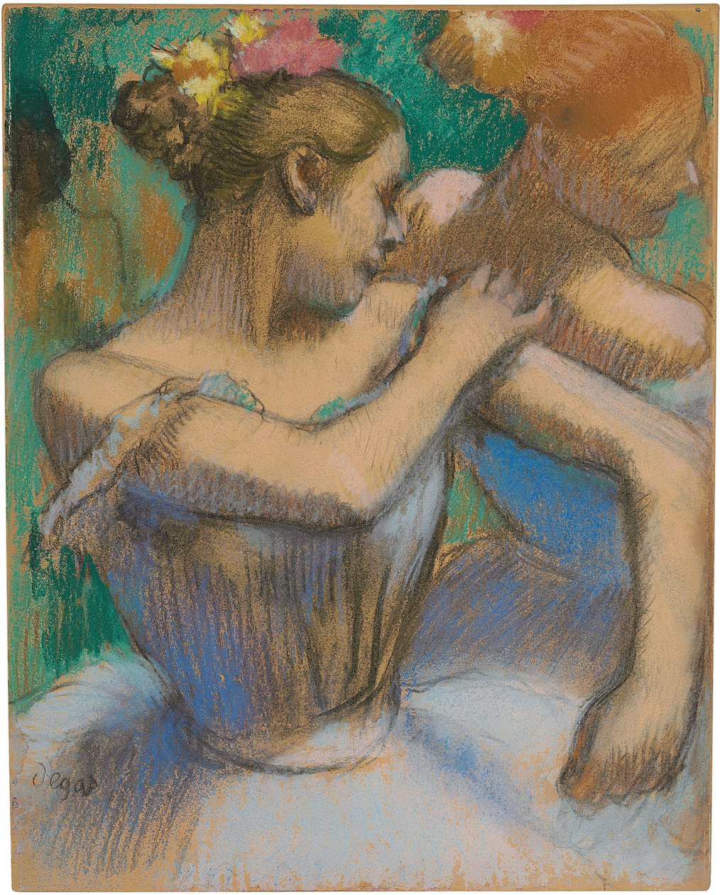 Tanečnice upravující rameno, kolem 1896-99 od Edgar Degas