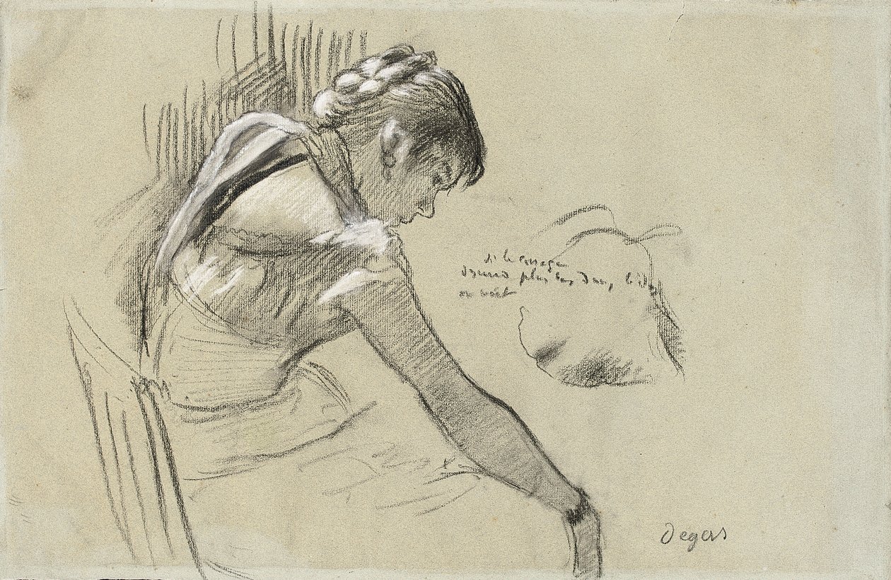 tanečnice v klidu; Odpočívající tanečnice, 1879 od Edgar Degas