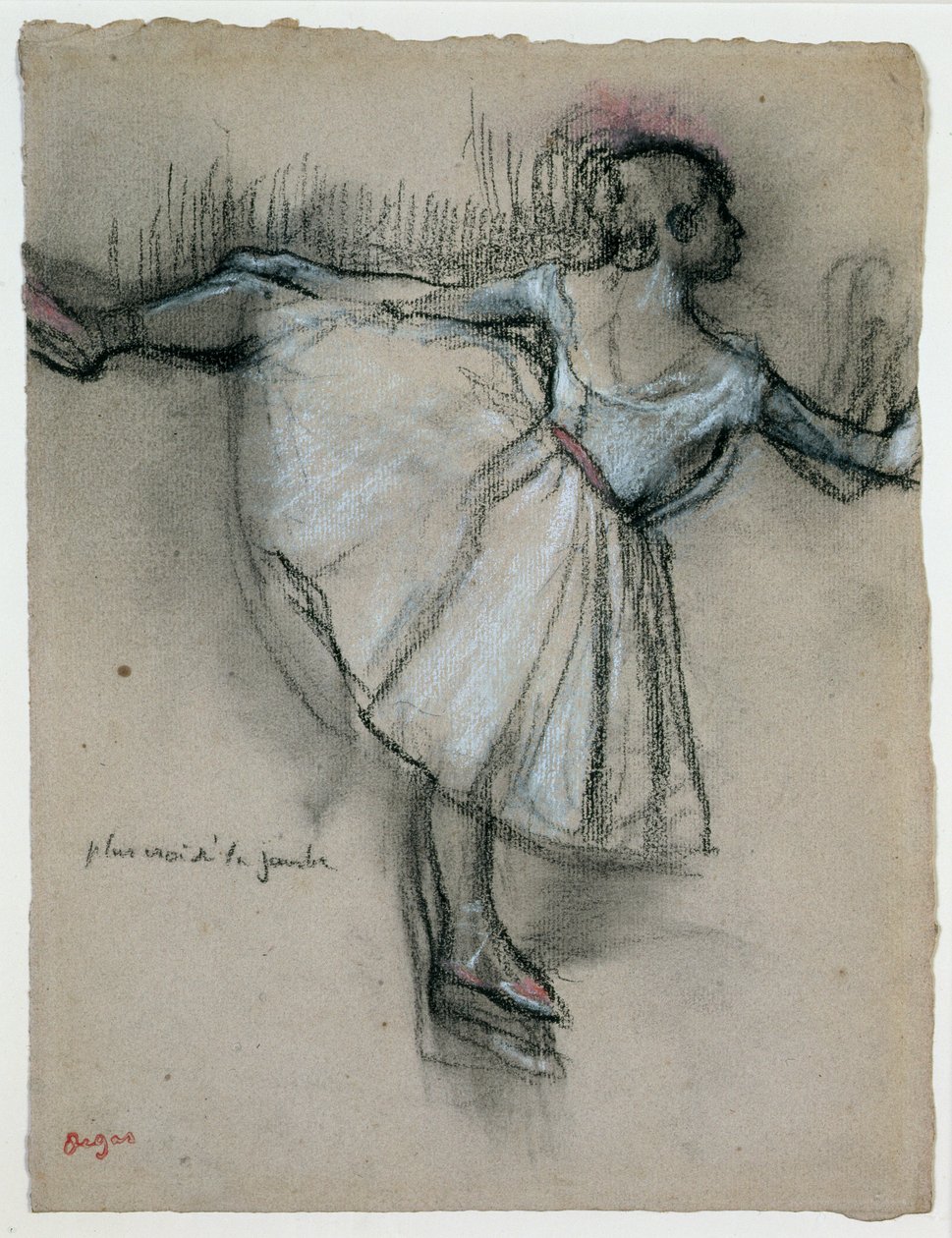 Tanečnice v baru, kolem roku 1885 (uhl s pastelem a bílou křídou na papíře) od Edgar Degas