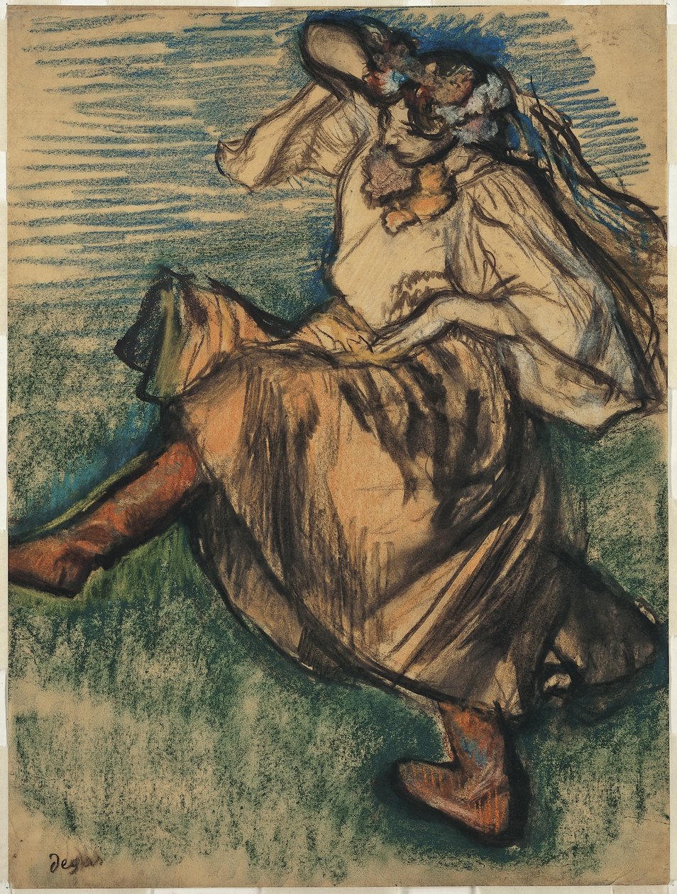 Tanečnice v ukrajinském kroji od Edgar Degas