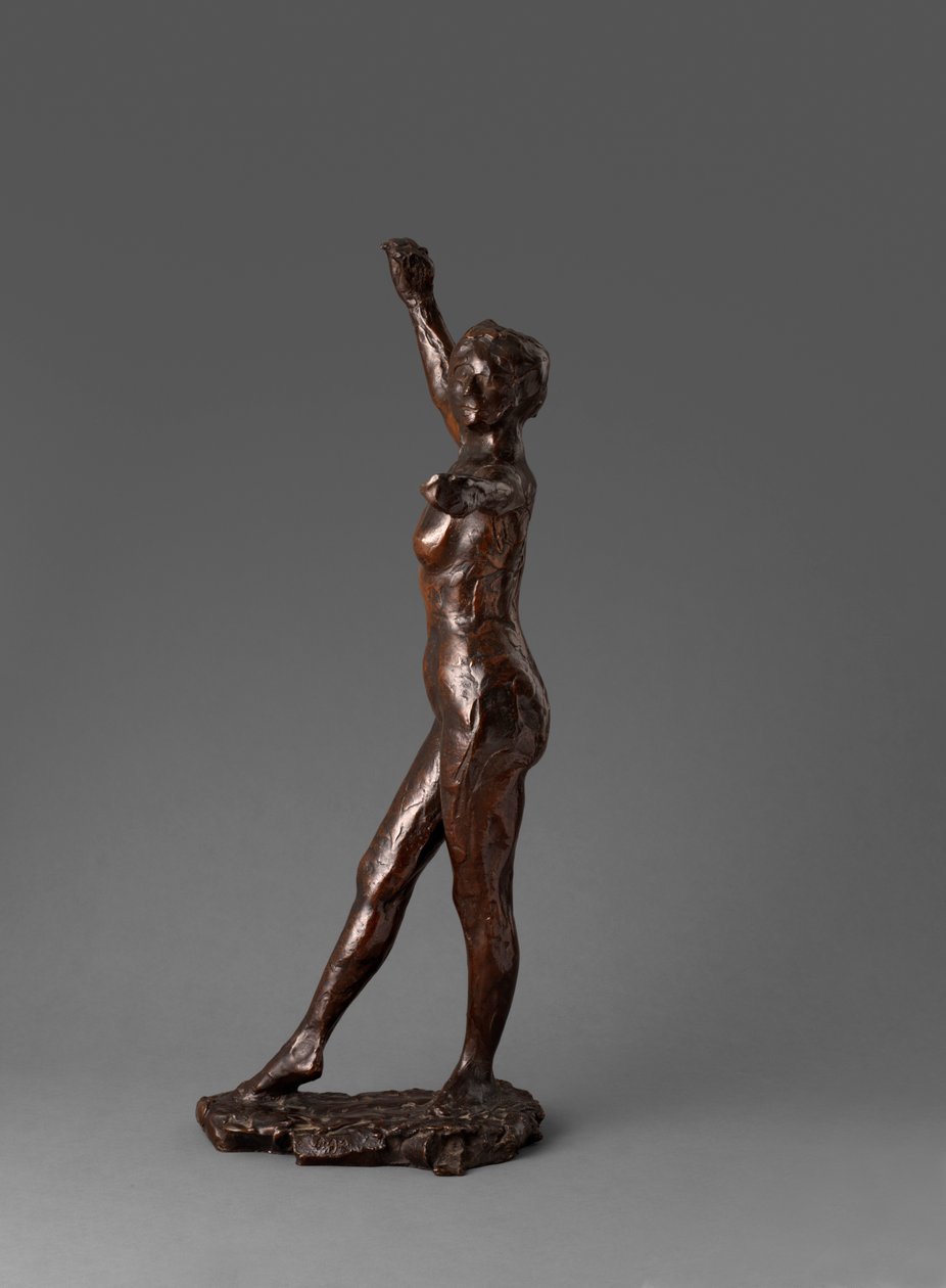 Tanečník připravený k tanci, pravá noha vpřed, Příprava na tanec, pravá noha vpřed, 1895-1900 od Edgar Degas