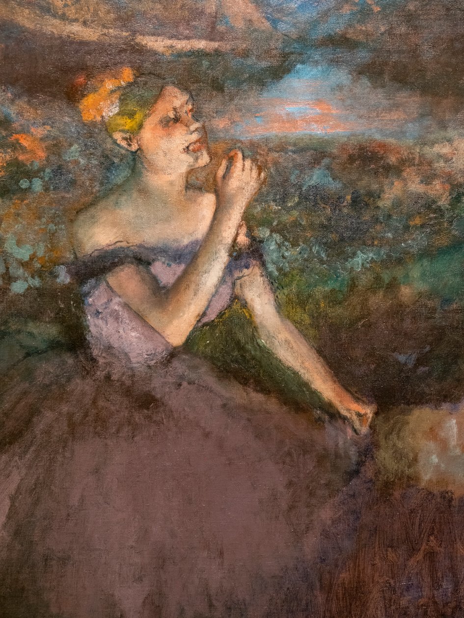 Tanečnice s kyticemi (detail). Kolem 1895-1900. Olej na plátně. od Edgar Degas