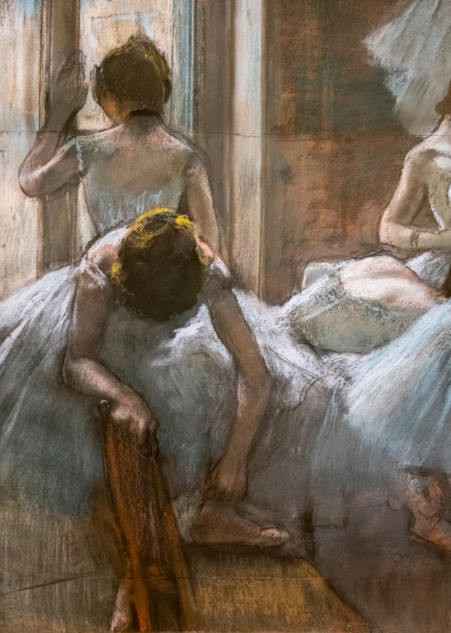 Tanečníci (detail). 1884-1885. Pastel na papíře. od Edgar Degas