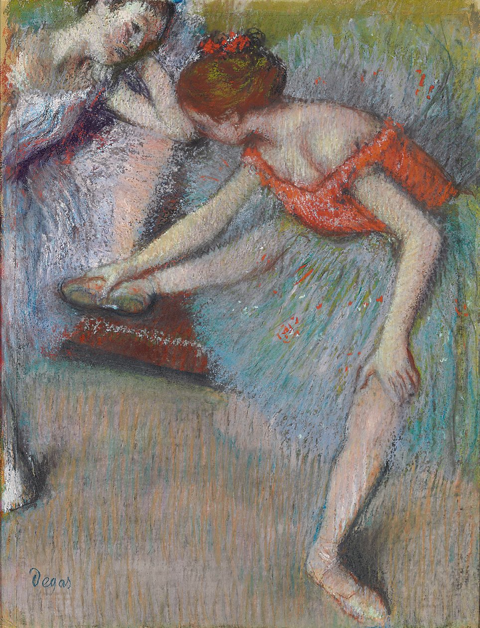 tanečníci; Tanečníci, kolem roku 1896 od Edgar Degas