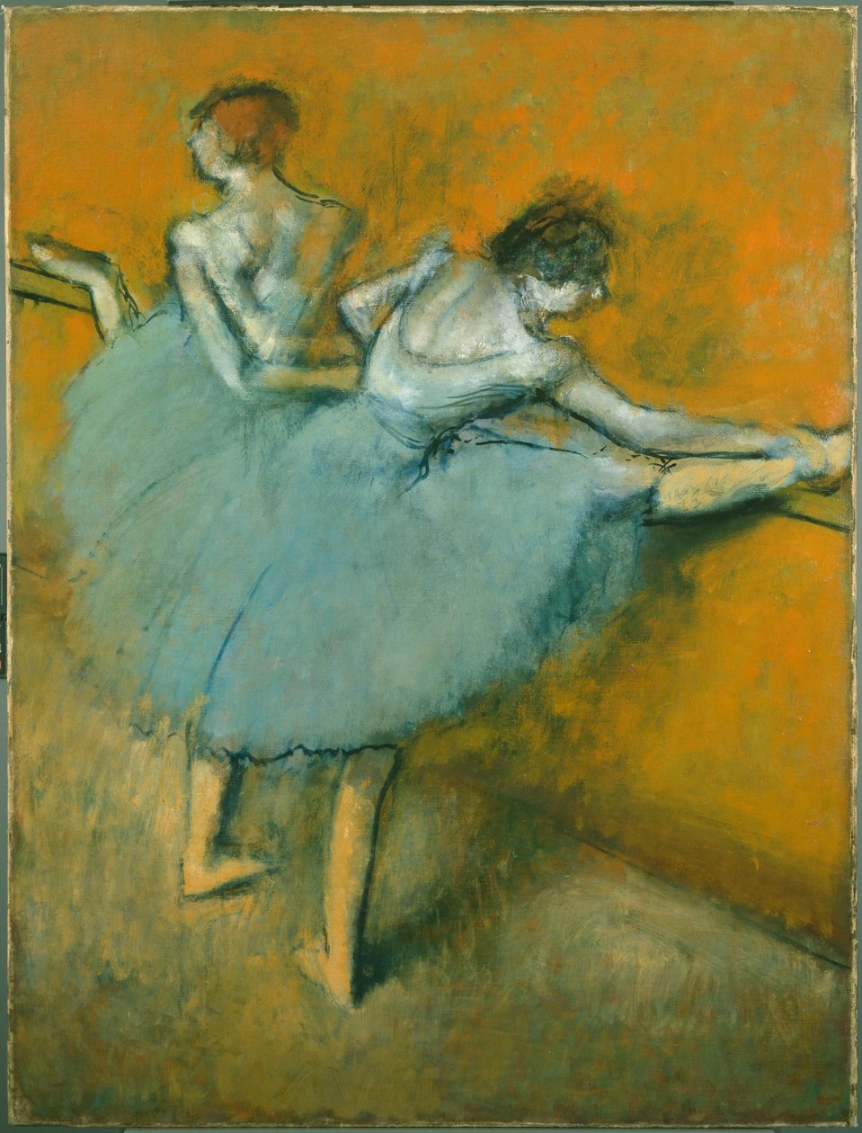 Tanečnice u tyče od Edgar Degas