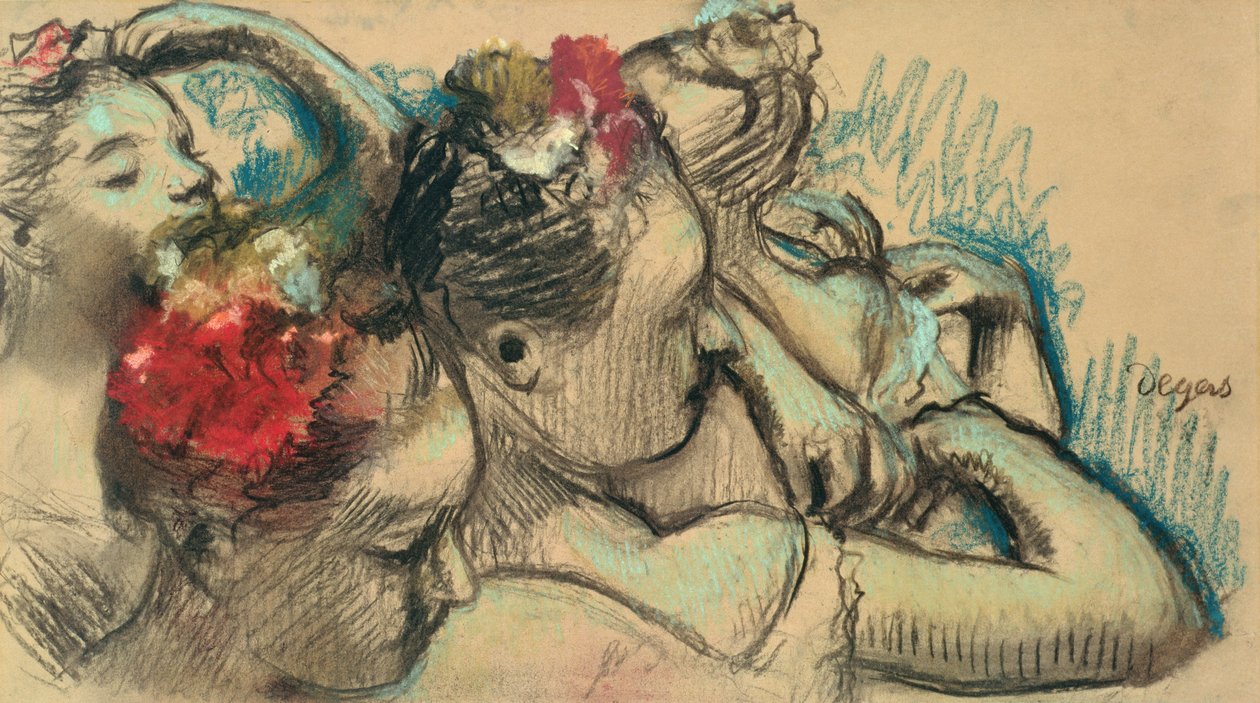 Tanečníci, kolem 1896-8 (pastel na papíře) od Edgar Degas