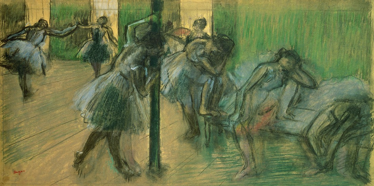 Tanečníci zkouší (pastel) od Edgar Degas