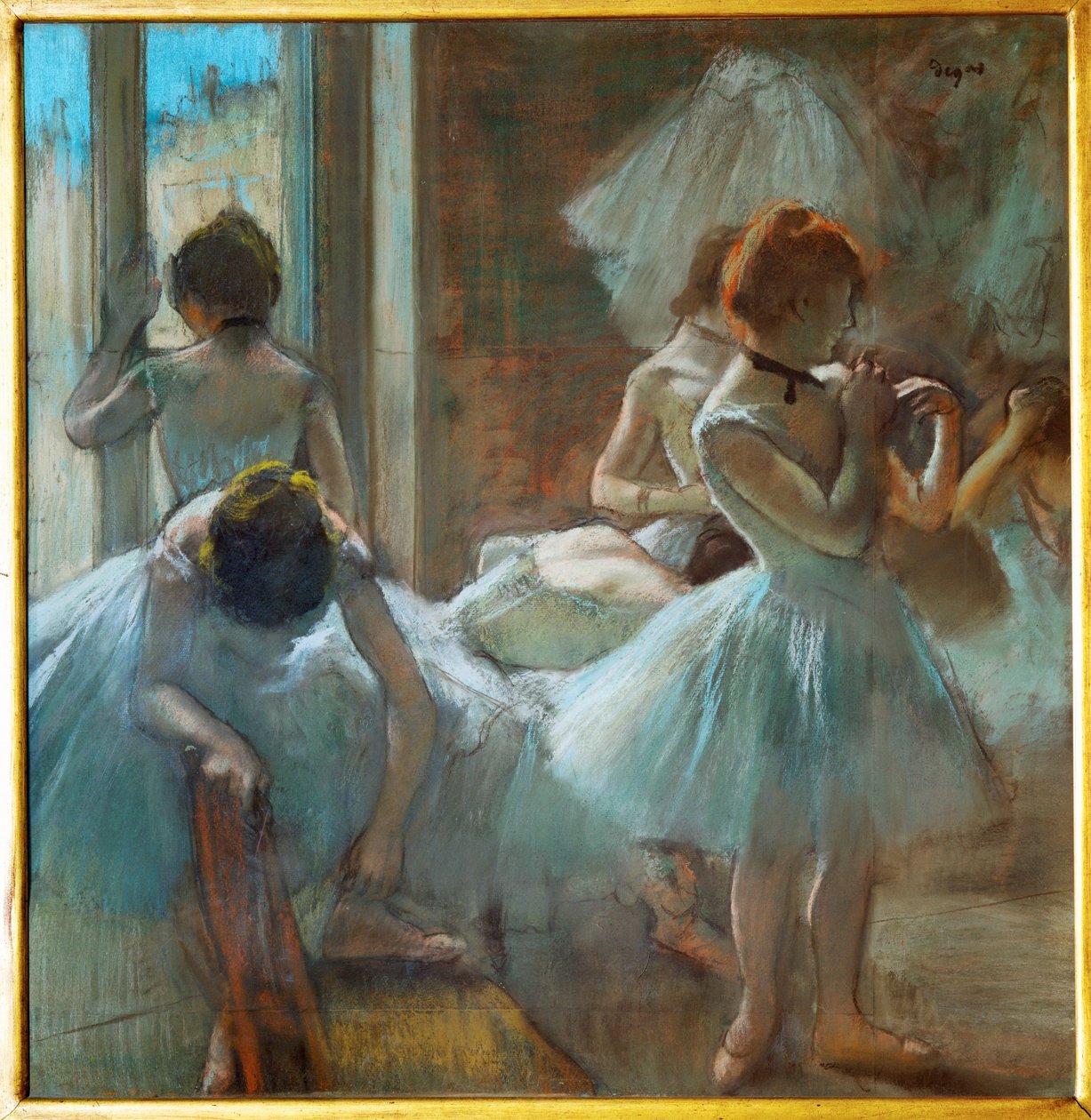 Tanečníci v klidu (pastel) od Edgar Degas