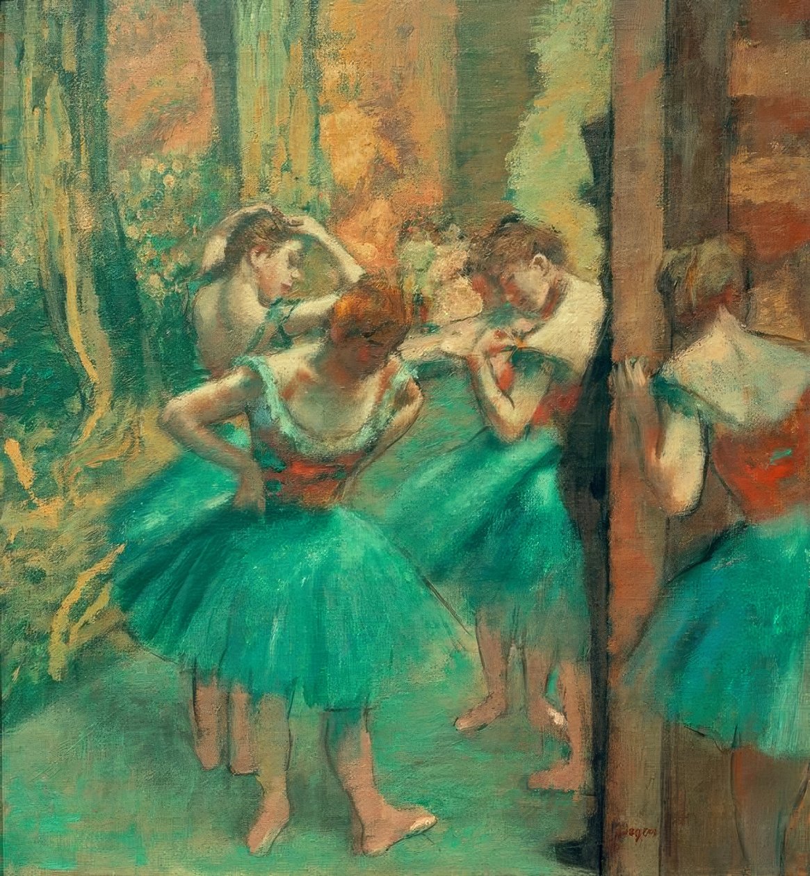 Tanečníci v růžovém od Edgar Degas