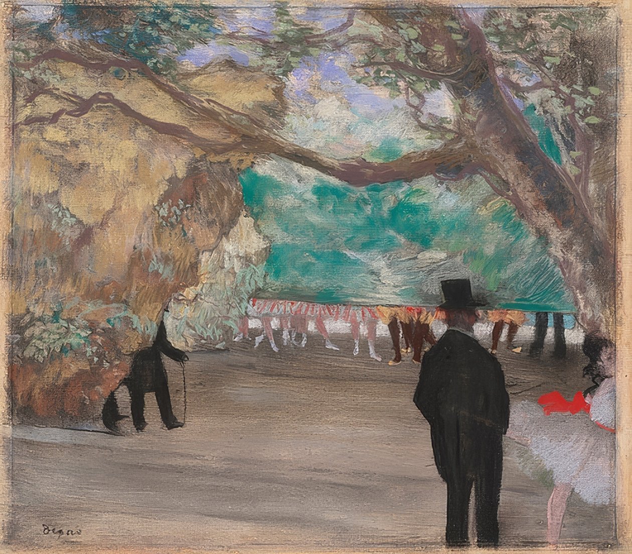 Závěs. Kolem roku 1880 od Edgar Degas