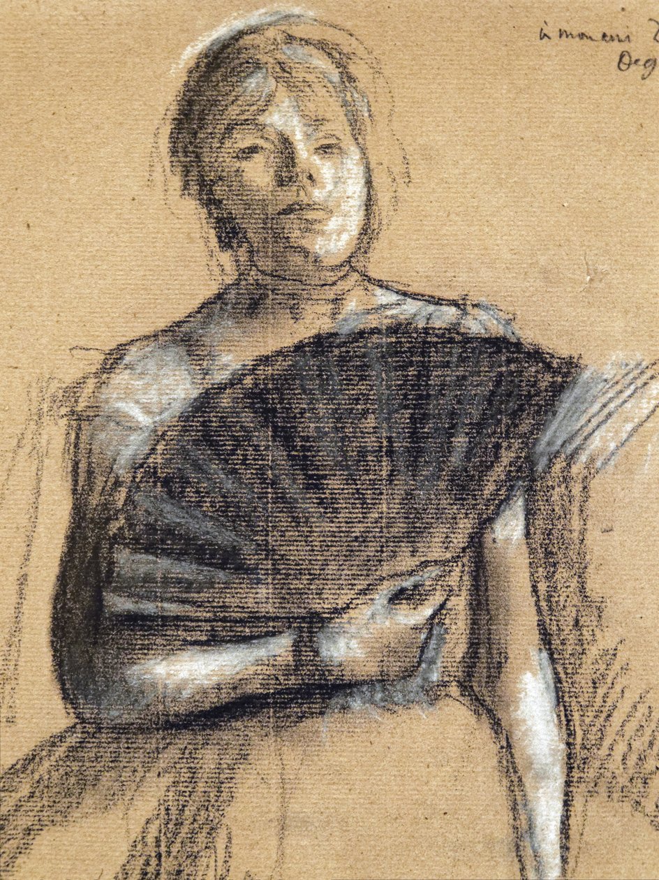 Detail tanečnice (kolem roku 1876). Edgar Degas (1834-1917). Pastel a uhel na papírové tyči. Musee des Beaux-Arts de la Ville de Paris, PeuPalais. od Edgar Degas