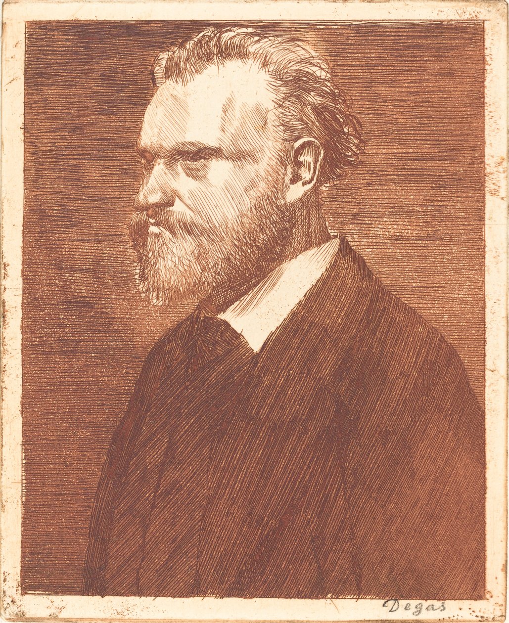 Edouard Manet, Portrét na délku poprsí Manet en poprsí, 18641865. od Edgar Degas