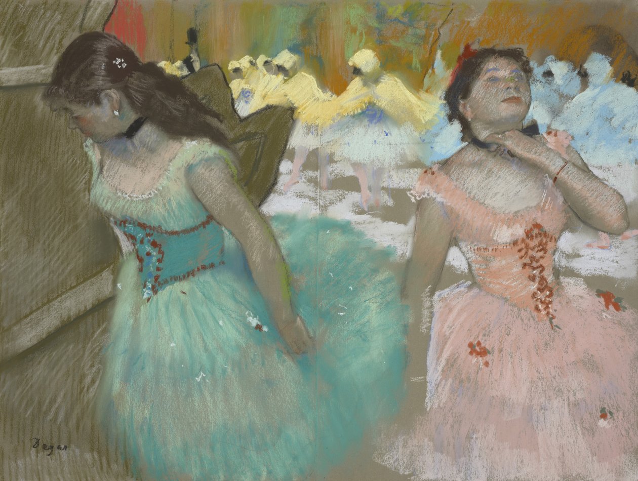 Vstup maskovaných tanečníků, kolem roku 1879 od Edgar Degas