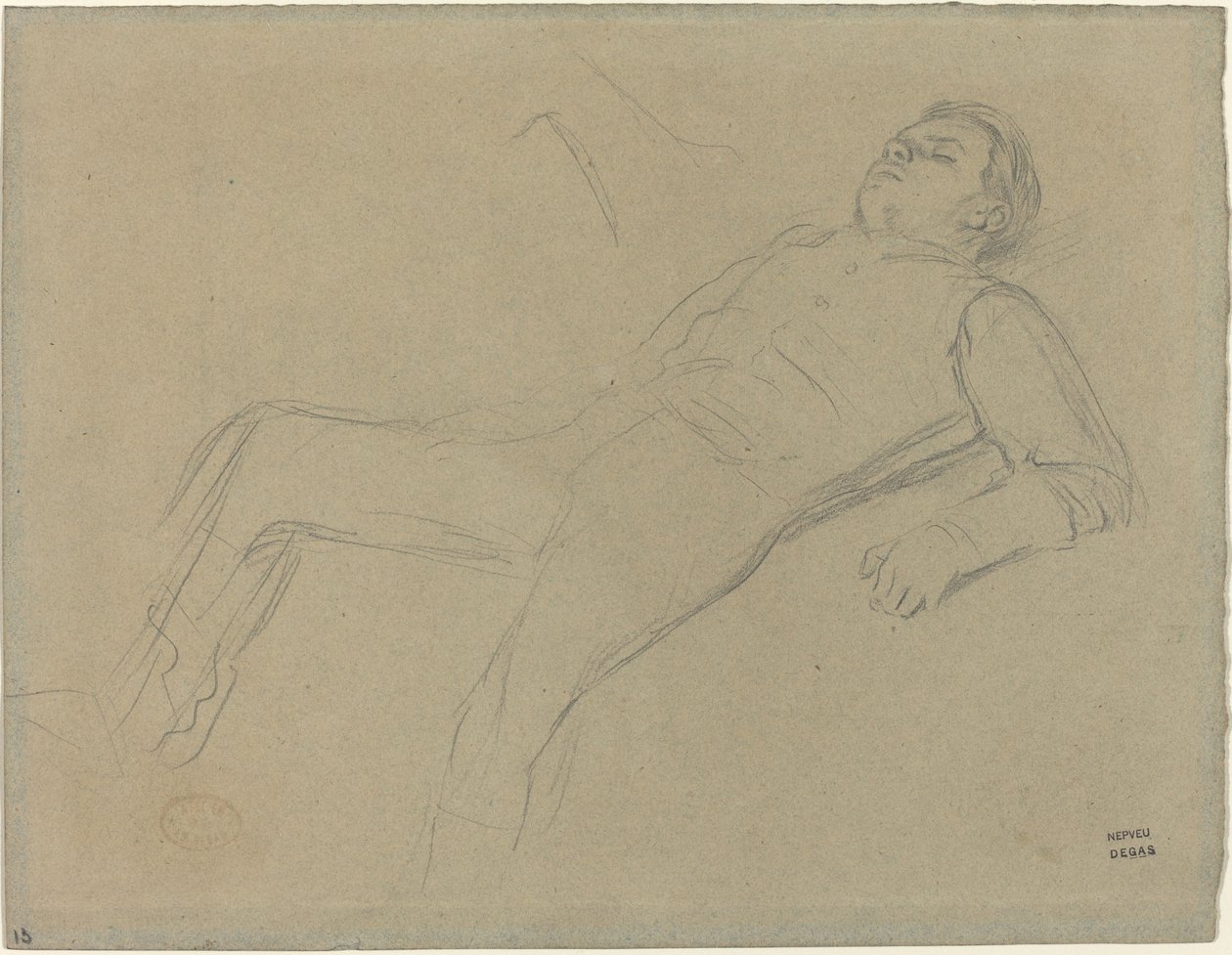 Fallen Jockey studie pro Scene from the Steeplechase: The Fallen Jockey, c. 1866. od Edgar Degas