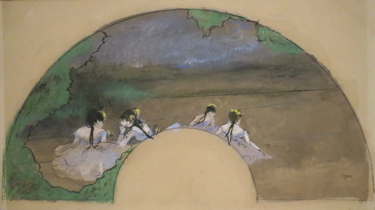 "Vějíř - Tanečnice na jevišti", Edgar Degas, Norton Simon Museum od Edgar Degas
