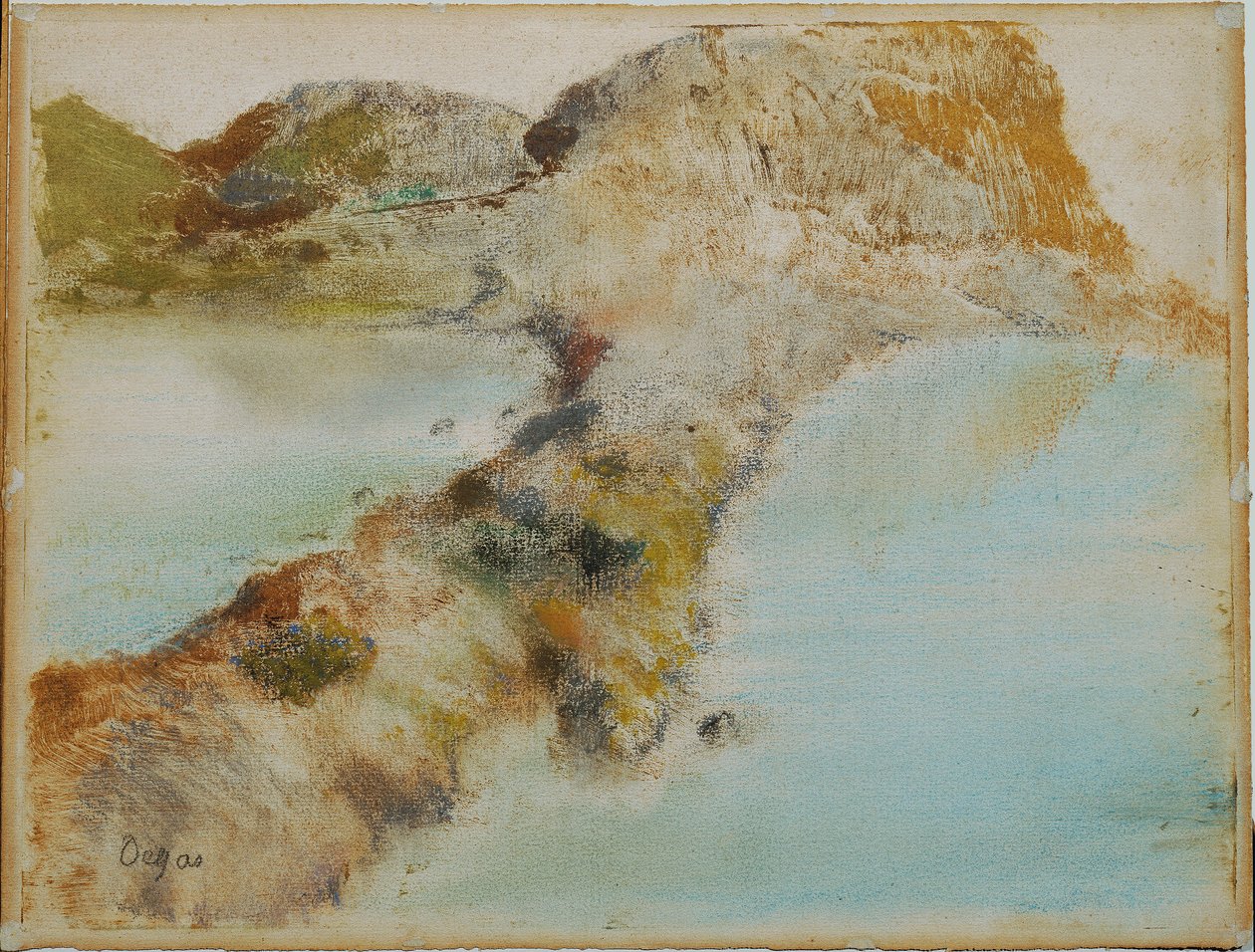 Skalnaté pobřeží od Edgar Degas