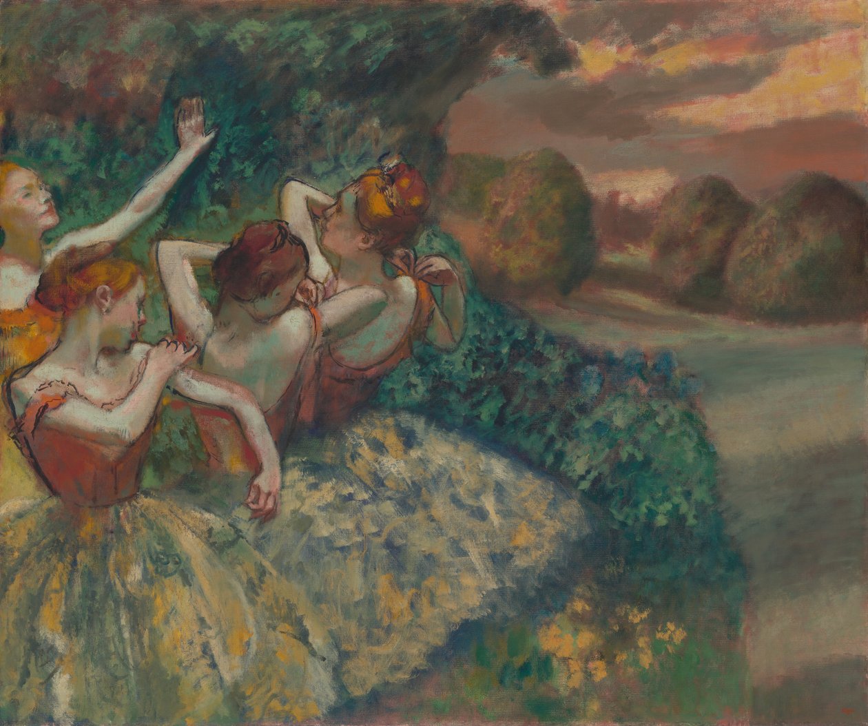 Čtyři tanečníci od Edgar Degas