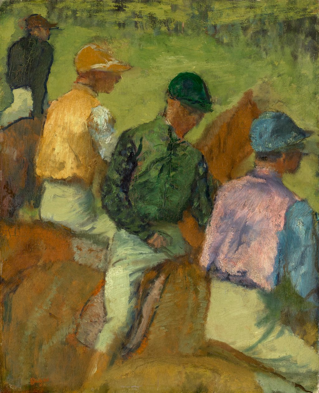 Čtyři žokejové od Edgar Degas