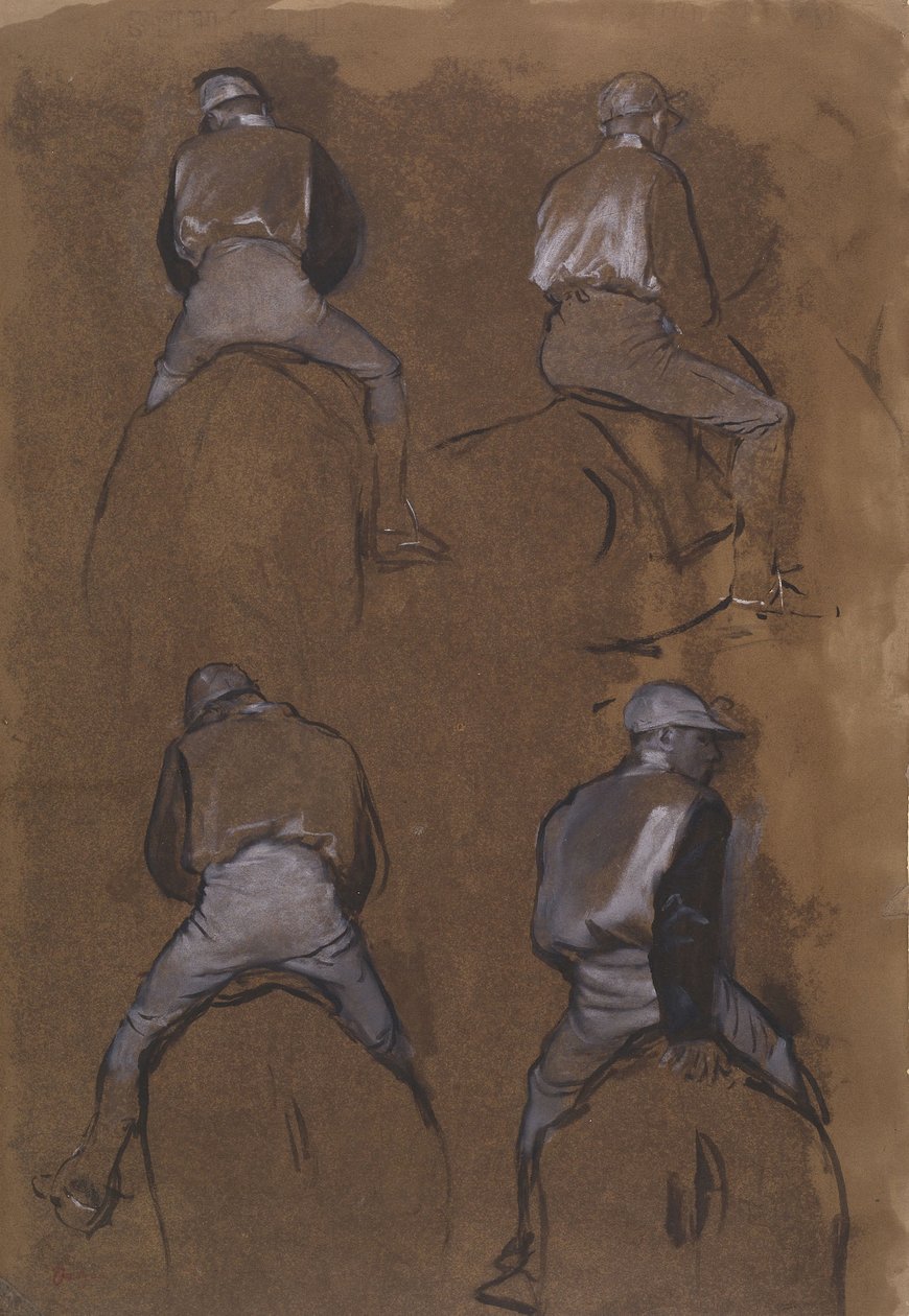 Čtyři studie žokeje od Edgar Degas