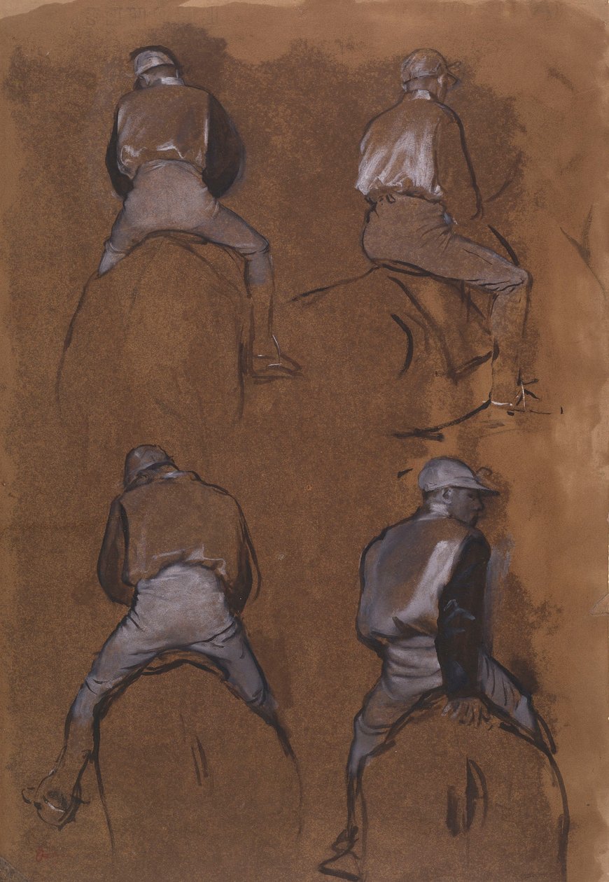 Čtyři studie žokeje od Edgar Degas