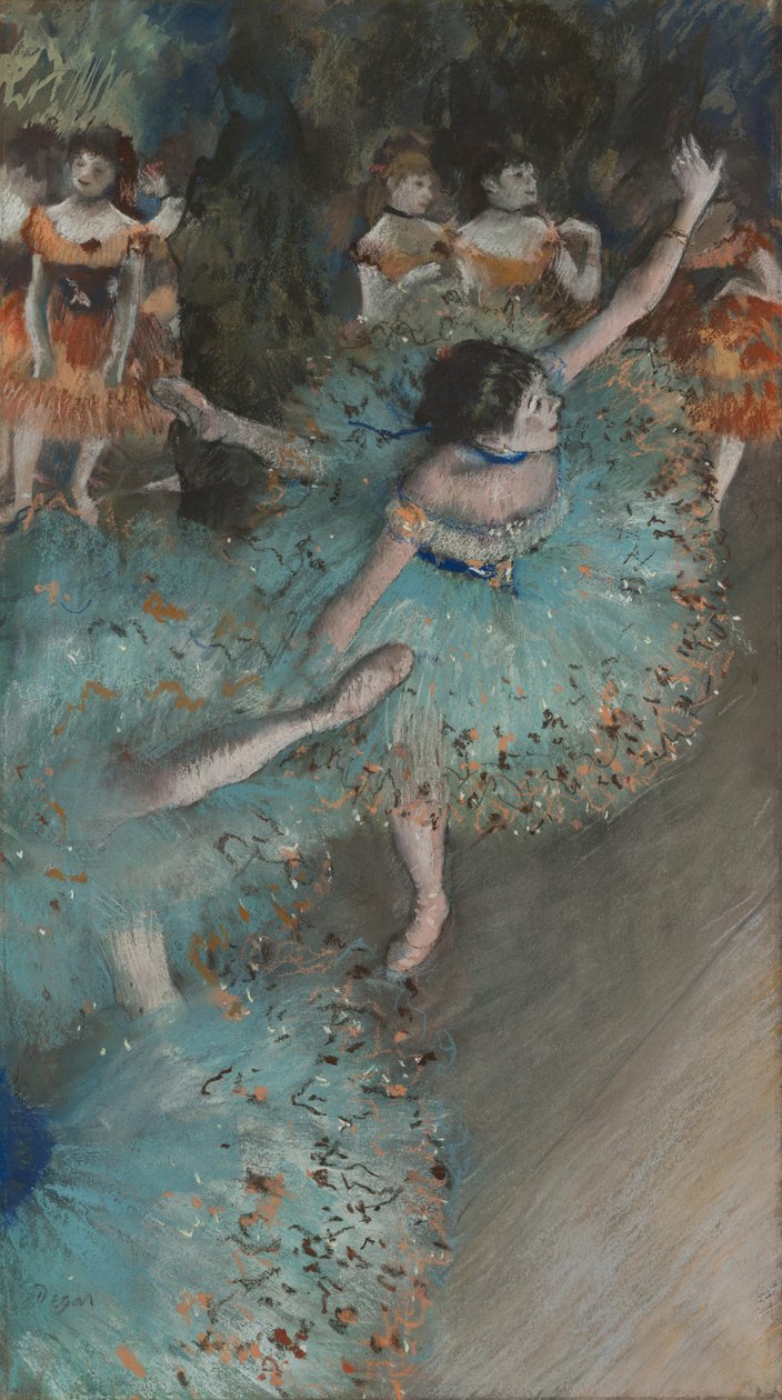 Francouzsky: Danseuse basculant (Danseuse verte) Houpající se tanečnice od Edgar Degas