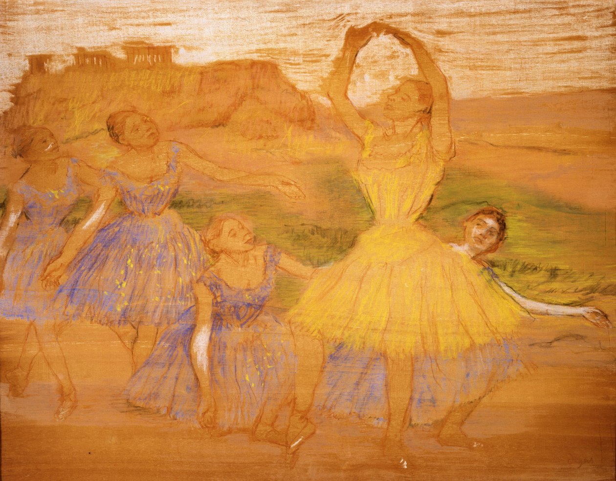 Skupina tanečníků, kolem 1895-1897 od Edgar Degas