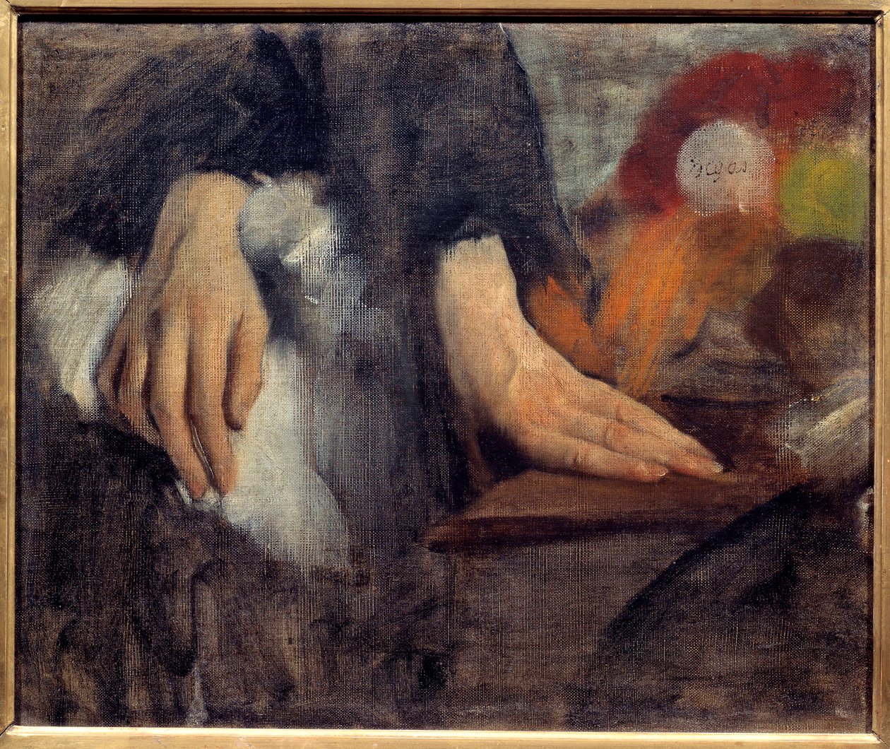Ruční studie pro rodinu Bellelli Malba Edgara Degase (1834-1917) 1859 Sun. 0,38x0,46 m Paříž, musee d