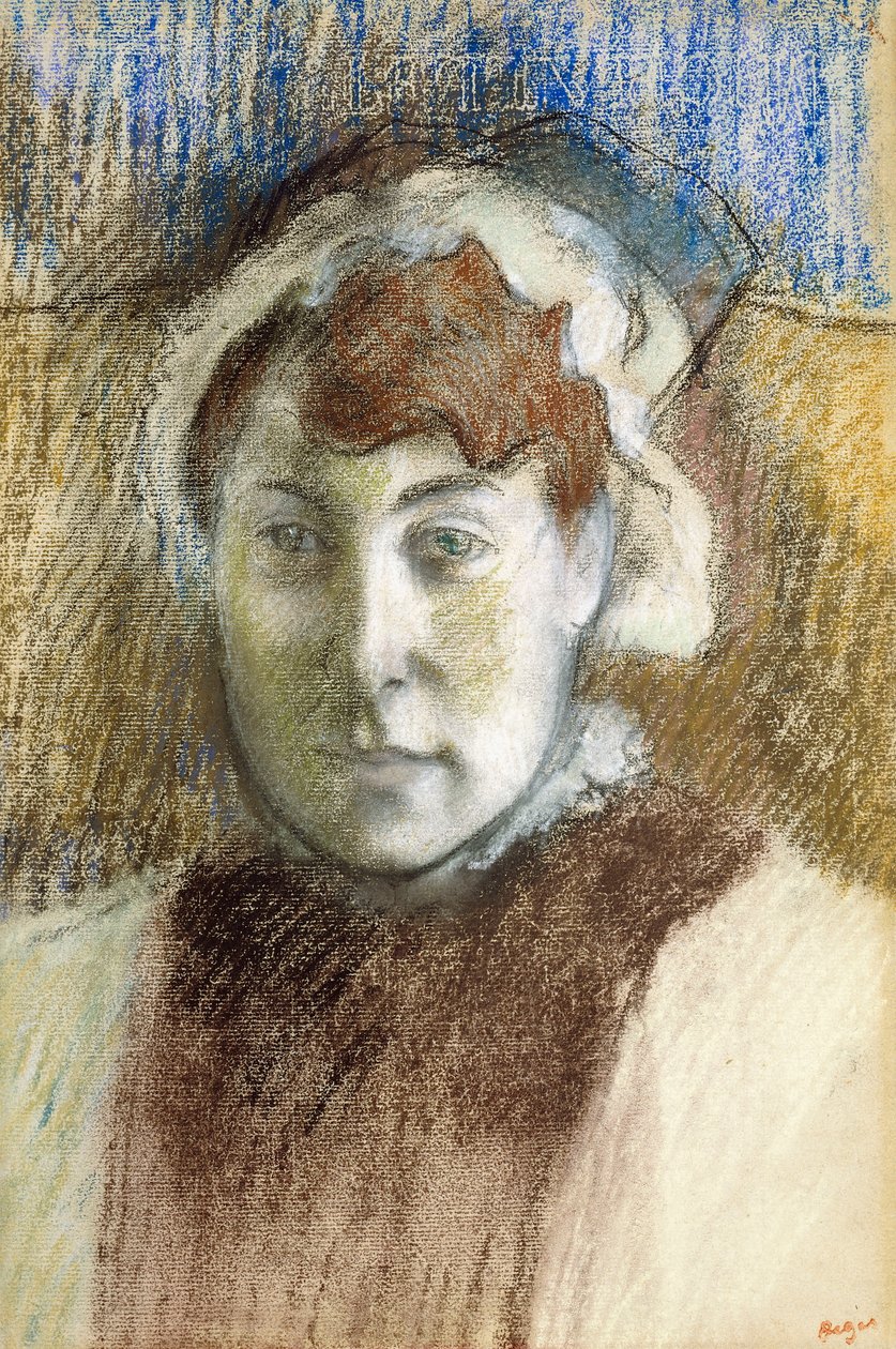 Hlava ženy od Edgar Degas